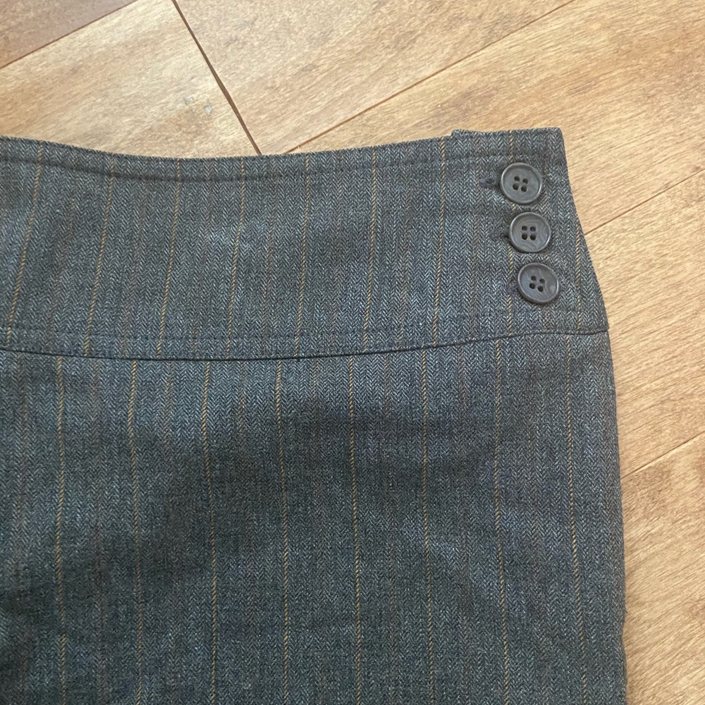 Grey pinstripe dress pants